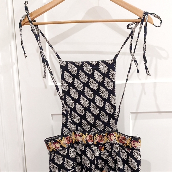 HTF Anthropologie Embroidered Wide-Leg Jumpsuit - Picture 7 of 9